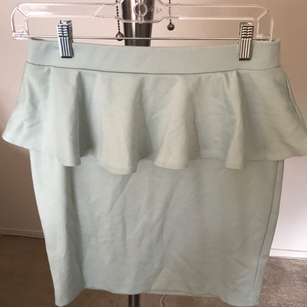 Lime Ruffled Skirt